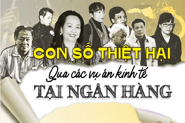 [Infographic] Con số thiệt hại qua các vụ án kinh tế tại ngân hàng