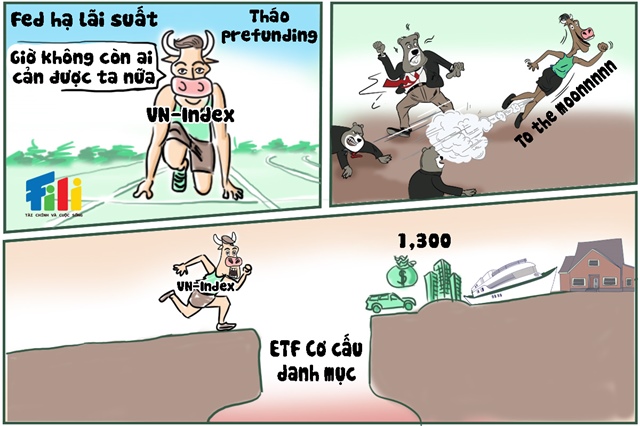 ETF cơ cấu danh mục làm chững đà tăng của VN-Index 