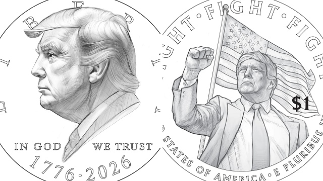 Dự án gây tranh cãi của Bộ Tài chính Mỹ: Đúc đồng xu 1 USD với hình ông Trump giơ nắm đấm