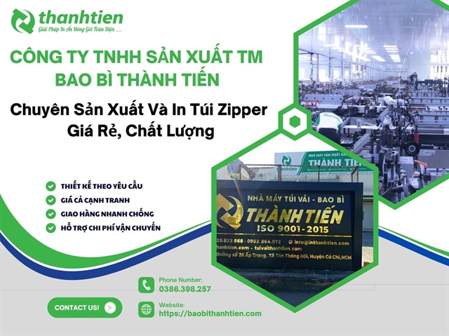 Công ty TNHH Sản Xuất Thương Mại Bao Bì Thành Tiến - Chuyên sản xuất và in túi zipper giá rẻ, chất lượng