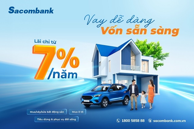 Sắm sửa cuối năm không lo nghĩ với lãi suất cho vay hấp dẫn từ Sacombank 