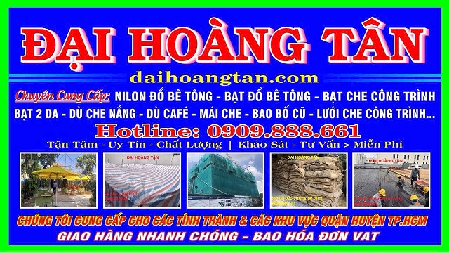 Đại Hoàng Tân – Giải pháp toàn diện về dù che, bạt che và vật liệu xây dựng