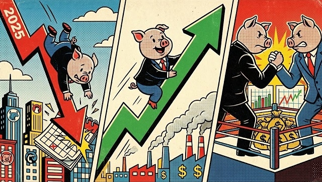 “3 mảnh ký ức” giá heo 2025: Lên bổng, xuống trầm và cuộc so găng của các ông lớn