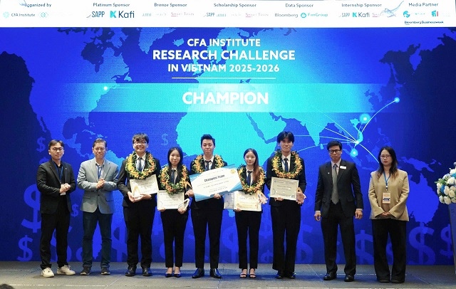 Trường ĐH Ngoại thương Cơ sở II TP.HCM vô địch CFA Institute Research Challenge Việt Nam 2025–2026