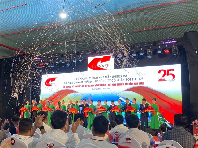 Sợi Thế Kỷ ra mắt nhà máy Unitex quy mô 60,000 tấn/năm