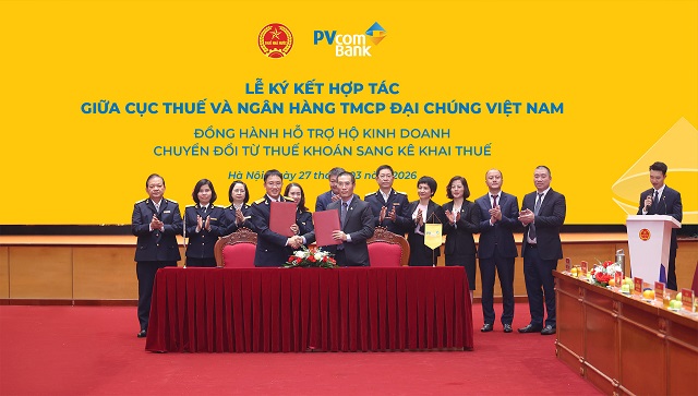 PVcomBank hợp tác với Cục Thuế hỗ trợ hộ kinh doanh kê khai thuế