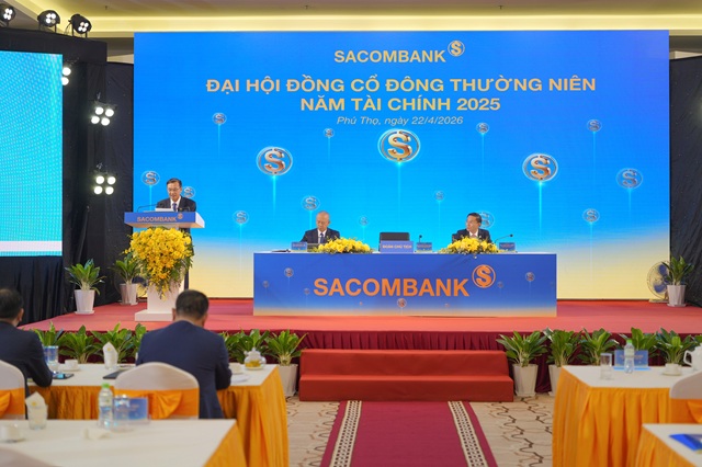 ĐHĐCĐ Sacombank: Nhiệm vụ trong năm 2026 là giảm tỷ lệ nợ xấu