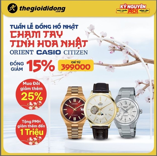 Giải mã sức hút Tuần lễ đồng hồ Nhật 2026: Vì sao dân văn phòng "đổ xô" đi săn deal tại TGDĐ?