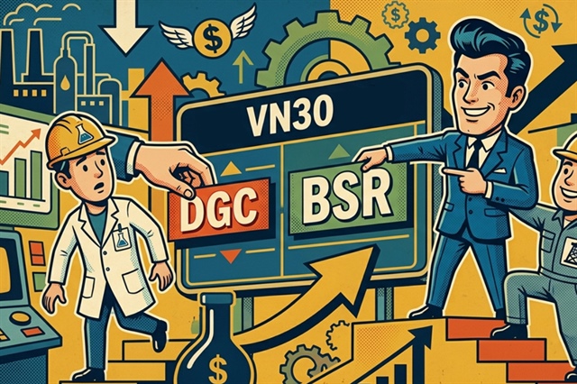 DGC bị loại khỏi VN30, BSR thay thế
