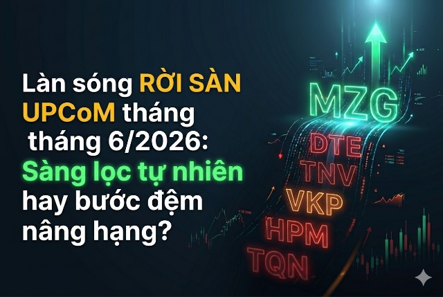 Làn sóng rời sàn UPCoM tháng 6/2026: Sàng lọc tự nhiên hay bước đệm nâng hạng?