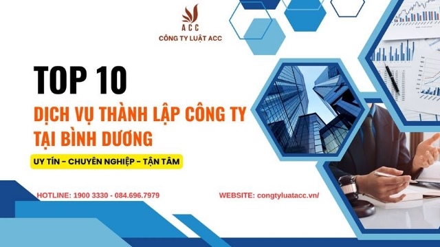 Top 10 dịch vụ thành lập công ty uy tín tại Bình Dương