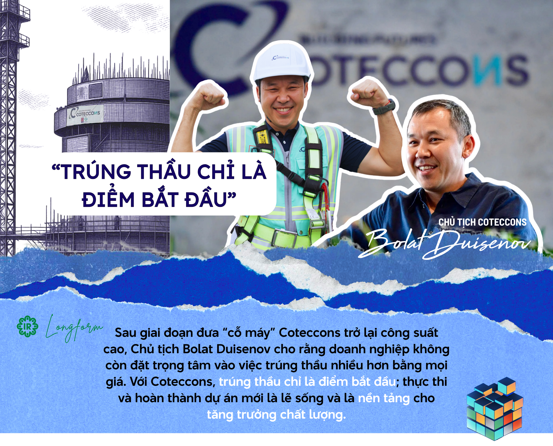 Chủ tịch Coteccons Bolat Duisenov - Trúng thầu chỉ là điểm bắt đầu