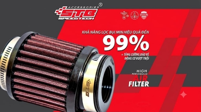 Nhông sên dĩa và lọc gió STB Racing: Tối ưu hiệu suất và kéo dài tuổi thọ động cơ xe máy