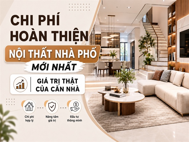 Chi phí hoàn thiện nội thất nhà phố 2026: Khoản đầu tư định hình giá trị căn nhà