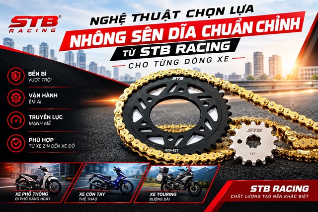 Nghệ thuật chọn lựa nhông sên dĩa chuẩn chỉnh từ STB Racing cho từng dòng xe