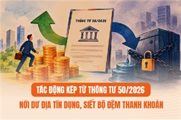 Tác động kép từ Thông tư 50/2026: Nới dư địa tín dụng, siết bộ đệm thanh khoản
